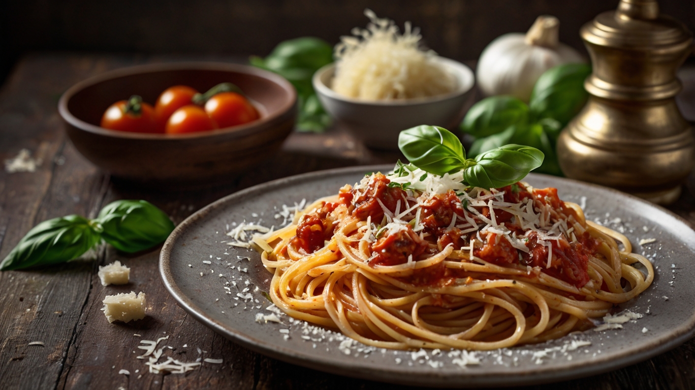 Mediterrane Thunfisch-Bolognese mit frischen Tomaten