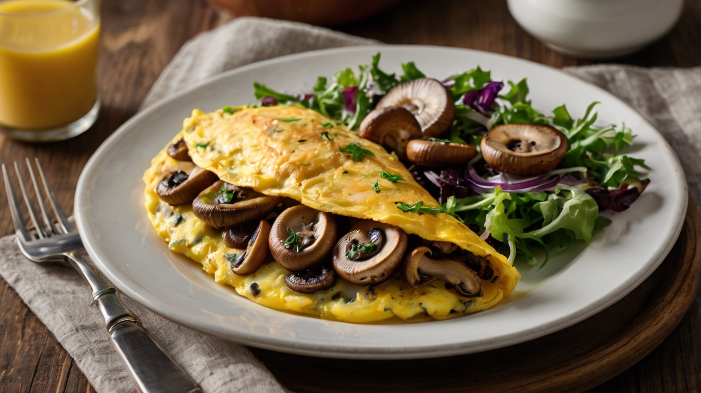 Pilz-Omelette für Fitness-Liebhaber