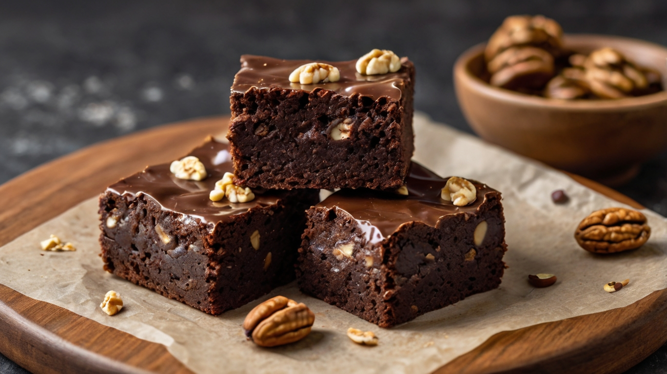 Schoko-Protein-Brownies mit Walnuss-Crunch