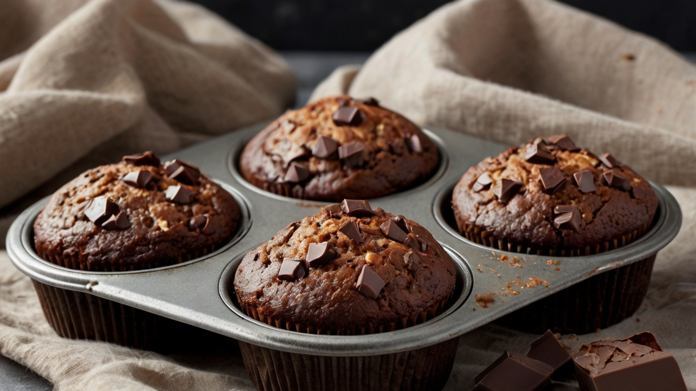 Saftige Protein-Muffins mit Schoko-Crunch