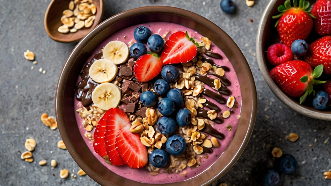 Fruchtige Smoothie Bowl mit Beeren