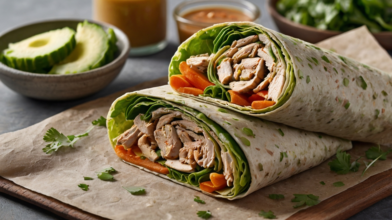 Hähnchen-Wrap mit Erdnuss-Kokos-Sauce – Exotisch, Cremig & Proteinreich!