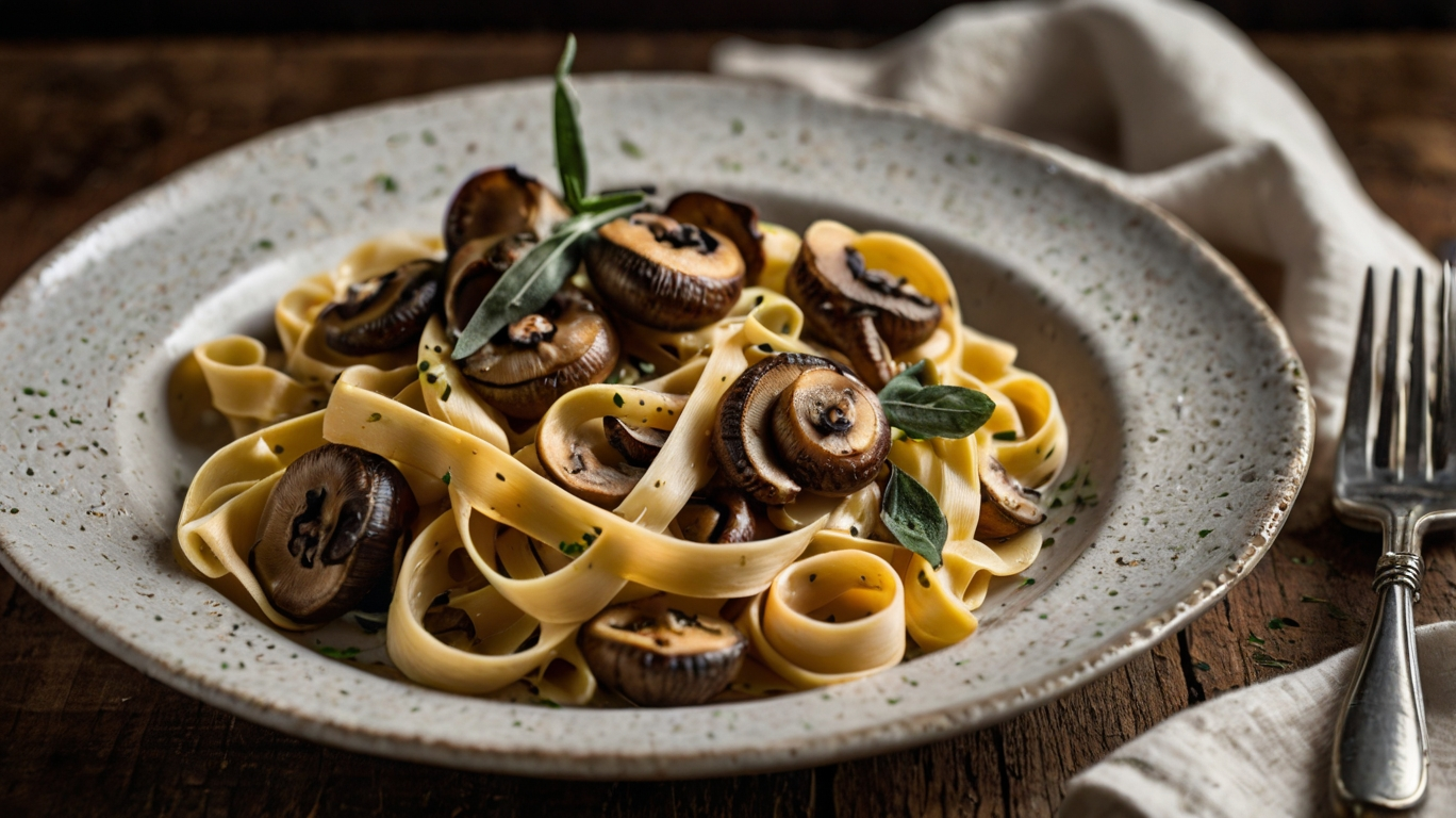 Cremige Steinpilz-Pasta mit Schinken & Salbei – in 20 Minuten fertig!