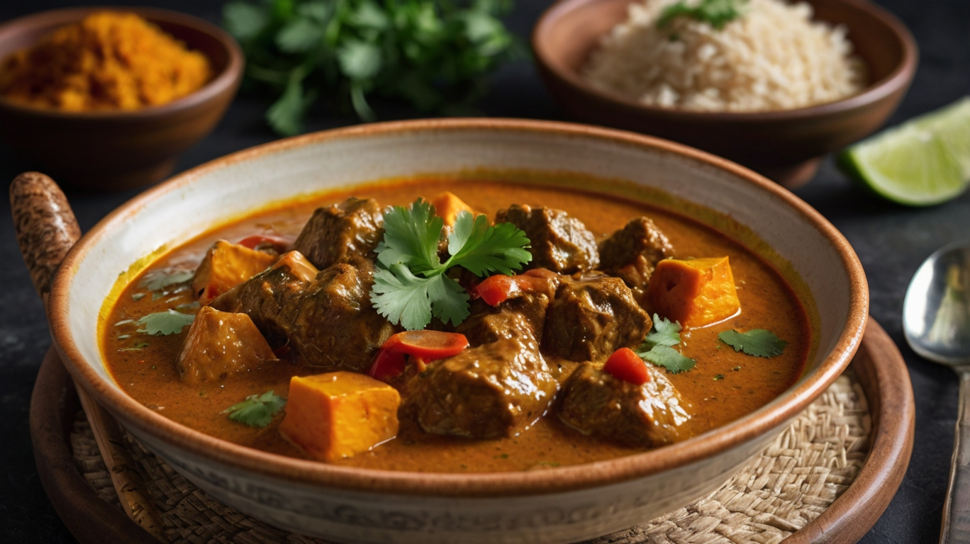 Aromatisches Lammcurry mit Süßkartoffeln & Möhren – Indischer Genuss!