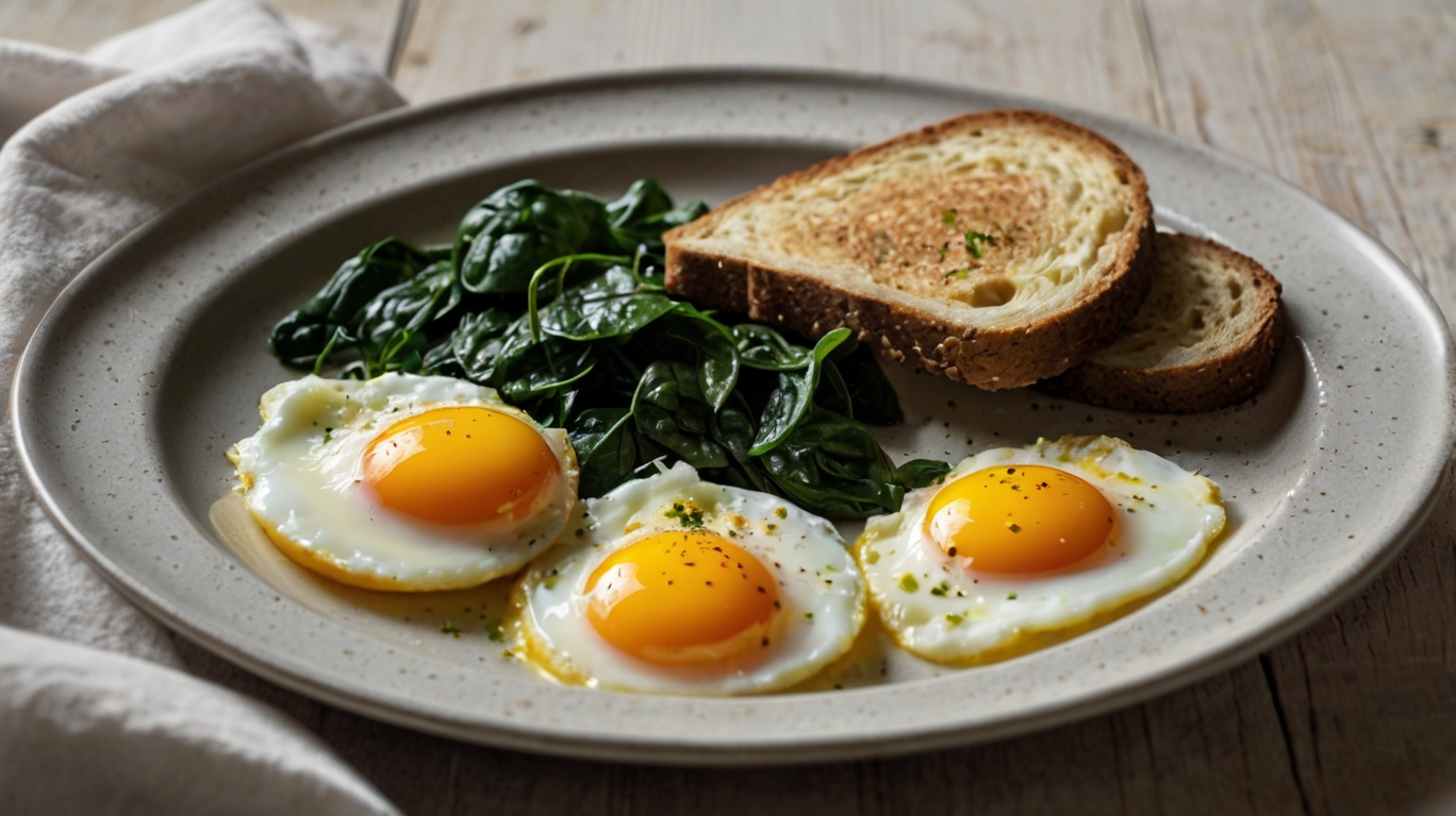 Protein-Power-Spinat mit Ofenei & Vollkornbrot – Sättigend & Gesund!