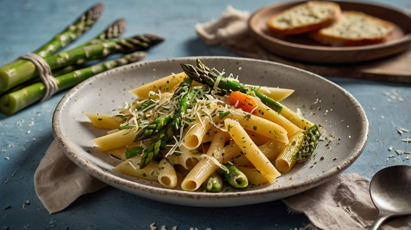 Cremige Penne mit grünem Spargel & Orangensauce – Frisch & Schnell!