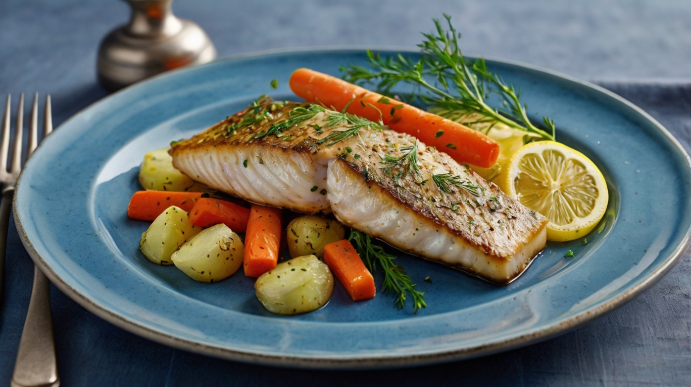 Perfekt gebratenes Zanderfilet mit mediterranem Gemüse & Kartoffeln!