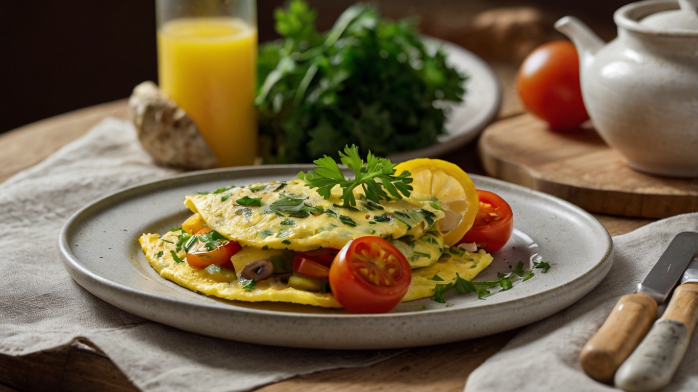 Proteinreiches Gemüse-Omelett – Perfekt für Frühstück & Mittag