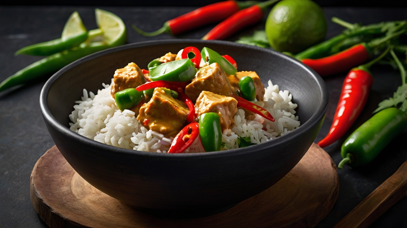 Authentisches Rotes Thai-Curry mit Hähnchen & Kokosmilch